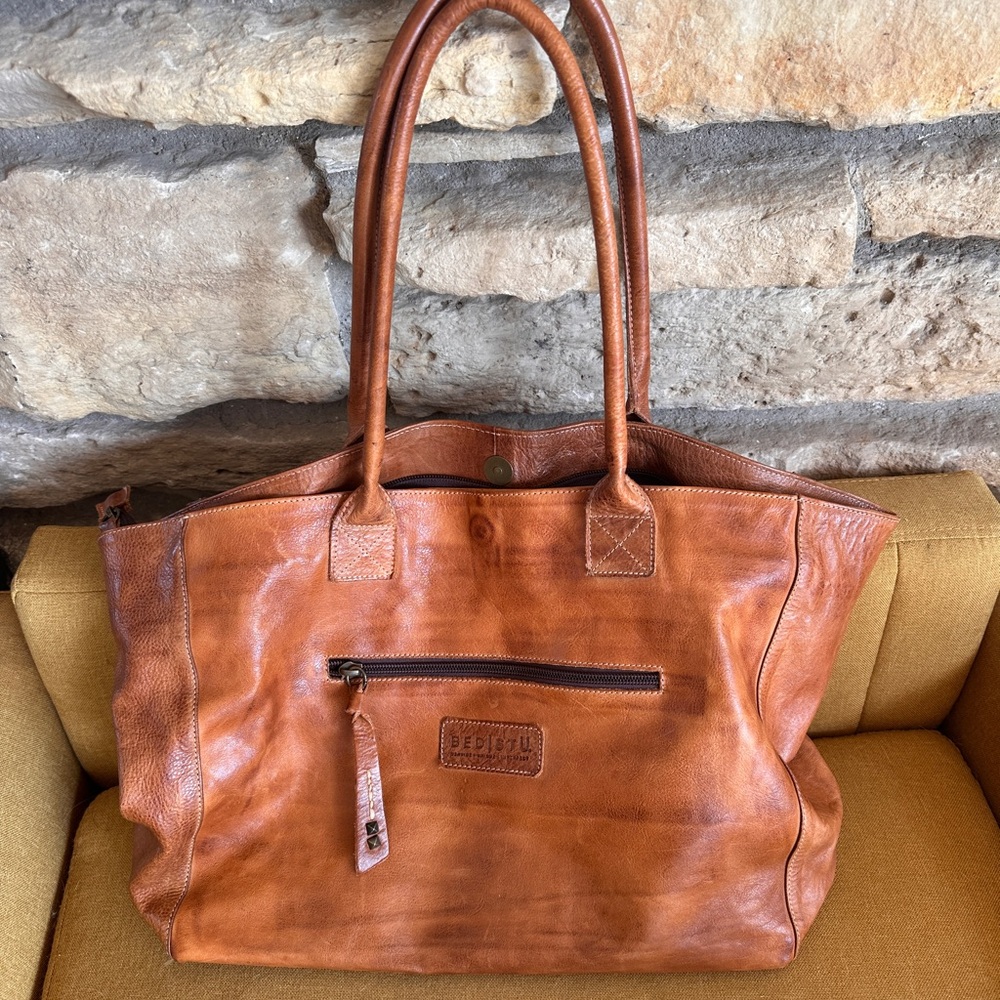 BED|STU Tan Leather Tote Bag Cersei rustic
